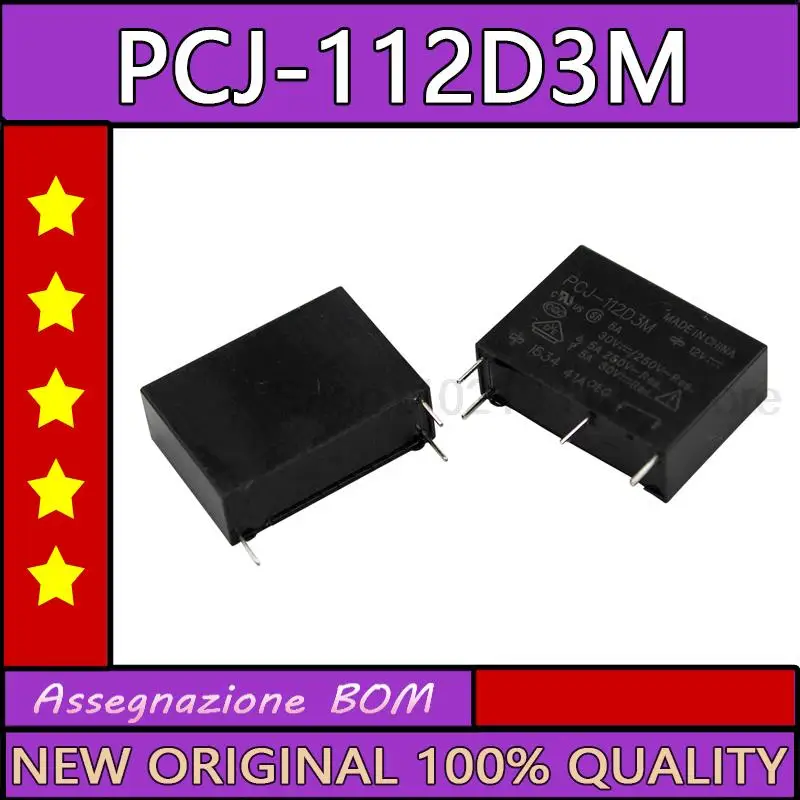 

NEW100% New 10 unids/lot PCJ-112D3M PCJ-124D3M PCJ-105D3M 3A 5A 5VDC 12VDC 24VDC 4PINS Power Relay Original