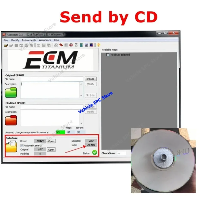 2026 Hot For KT-/ AG and K- ESS V2 ECM TITANIUM 1.61 With 18259+ Driver ECM Titanium 26000 Drivers can send by CD Hot Selling