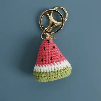 Móda 2025 Ručně tkaný přívěsek na klíče z vlny, háčkovaný, unikátní pletený přívěsek na klíče s melounem, dárky, přívěsky na klíče 10 nejlepší prodej Klíčenka s kořením - №4