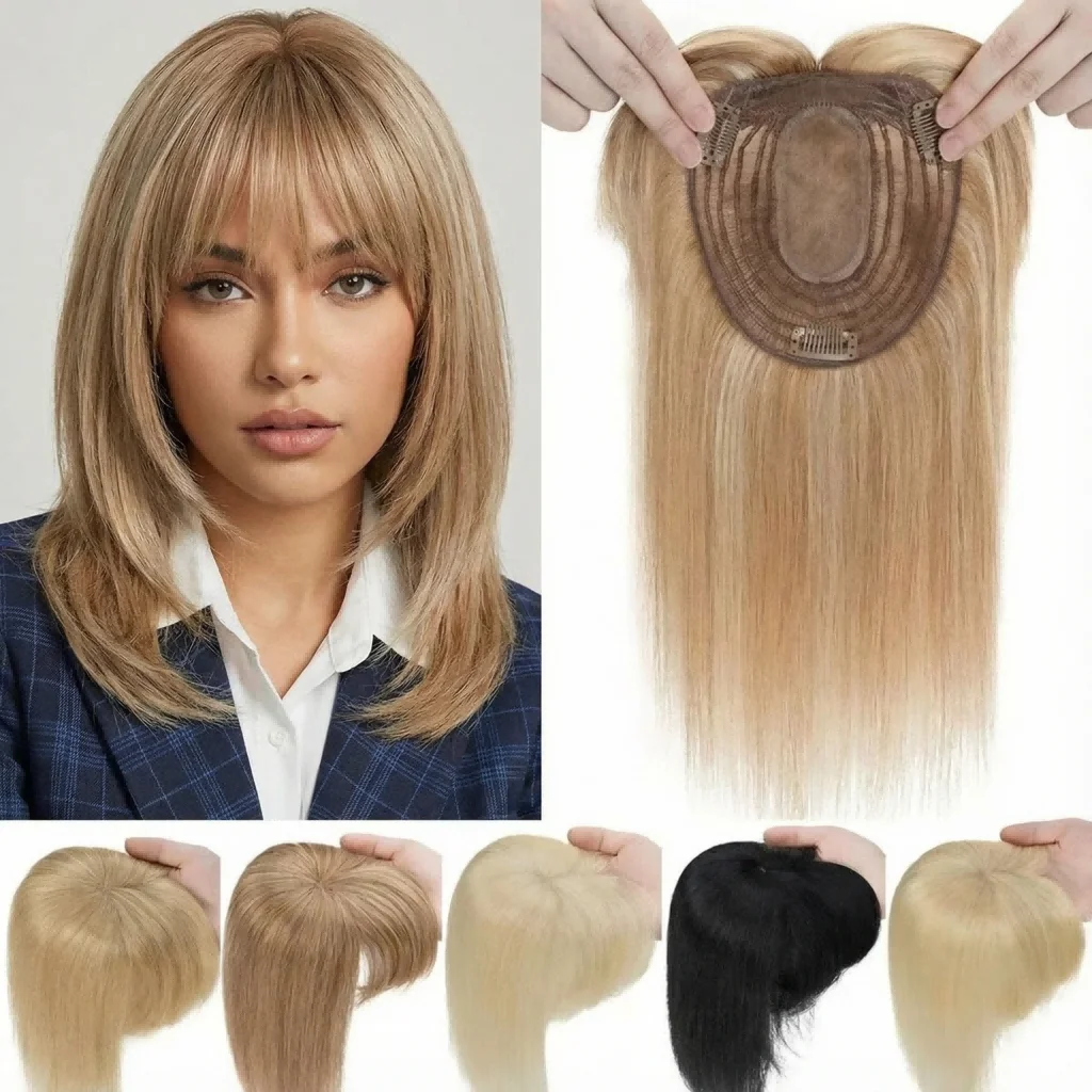 

Накладка-тюрбан машинного плетения из 100% натуральных человеческих волос для повседневной носки, различные цвета и размеры, оптом