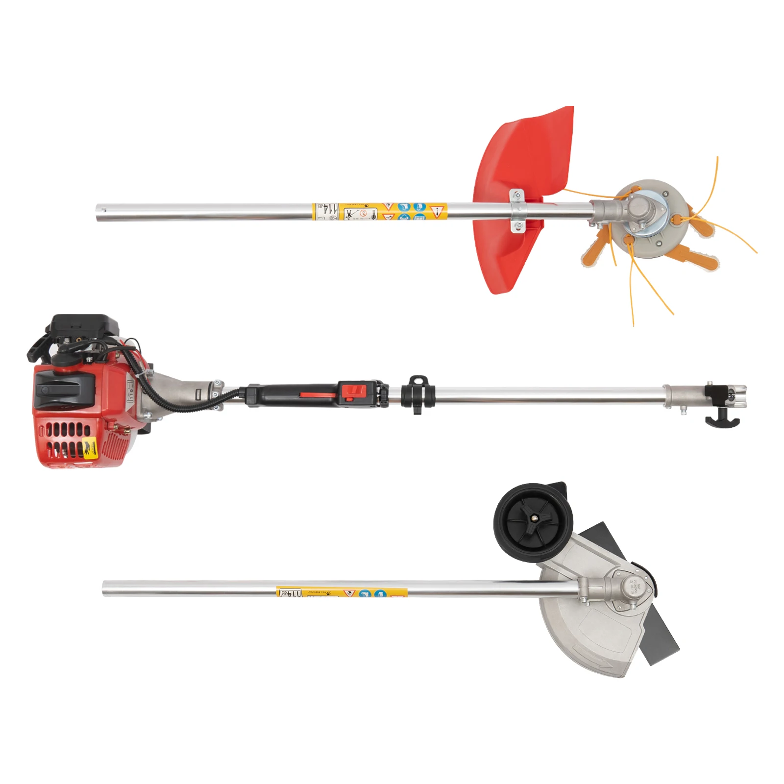 26cc Weed Wacker Gasoline Power Source, 2 Blade Heads, 33.8 oz Large Fuel Tank for Agriculture Forestry Landscaping Urban