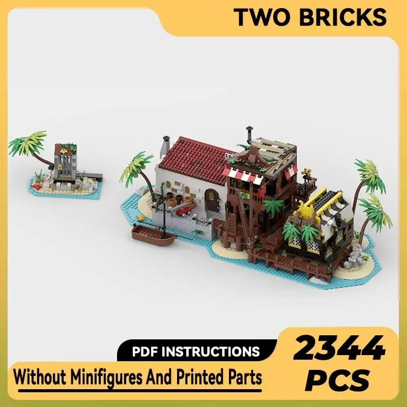 Medieval Model Moc Building Bricks Barracuda Bay Dock And Tavern Technology Modular Blocks Gift Christmas Toys DIY Sets Assembly