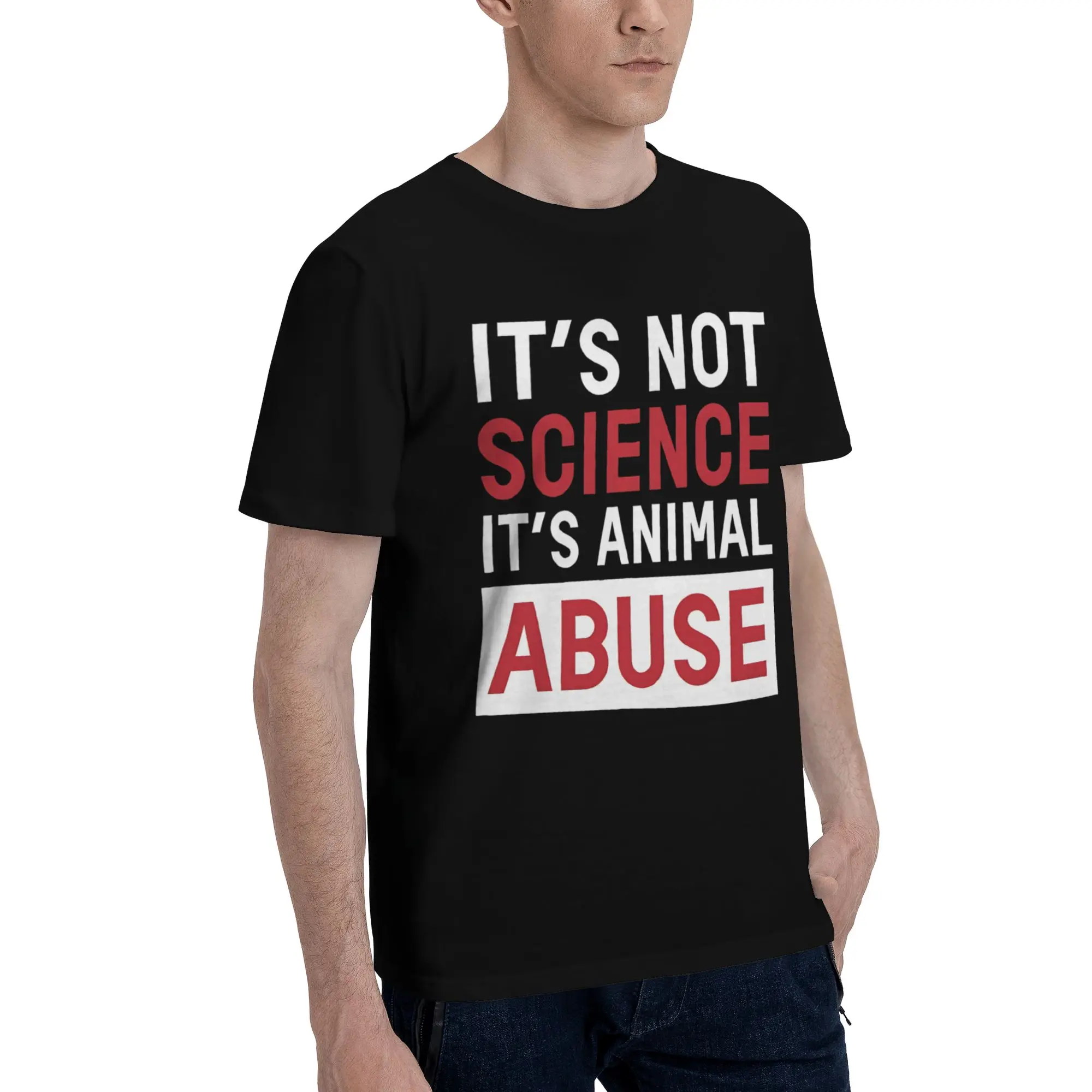 It s Animal Abuse Men T Shirt Protection Animal  Leisure Tee Shirt Short Sleeve Crewneck Cotton Birthday Present Clothes T-Shirt