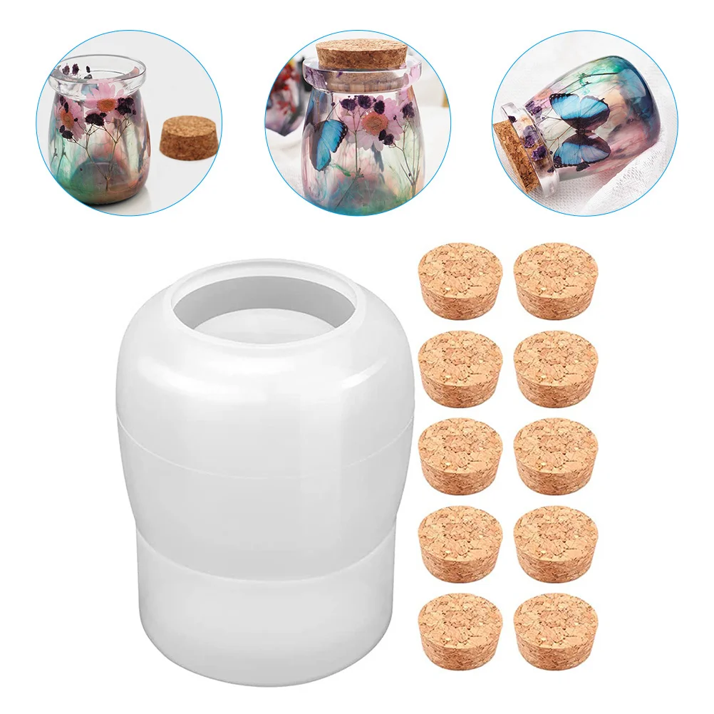 

1Set Crystal Resin Mold DIY Storage Bottle Making Soft Elastic Texture Smooth Surface Home Decor Jewelry Storage