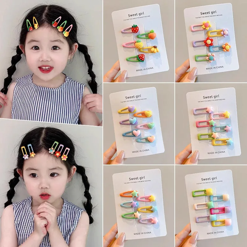 

Cute Children's Hair Clips Baby-Safe Hair Accessories Bangs & Forehead Hair Clips for Little Girls