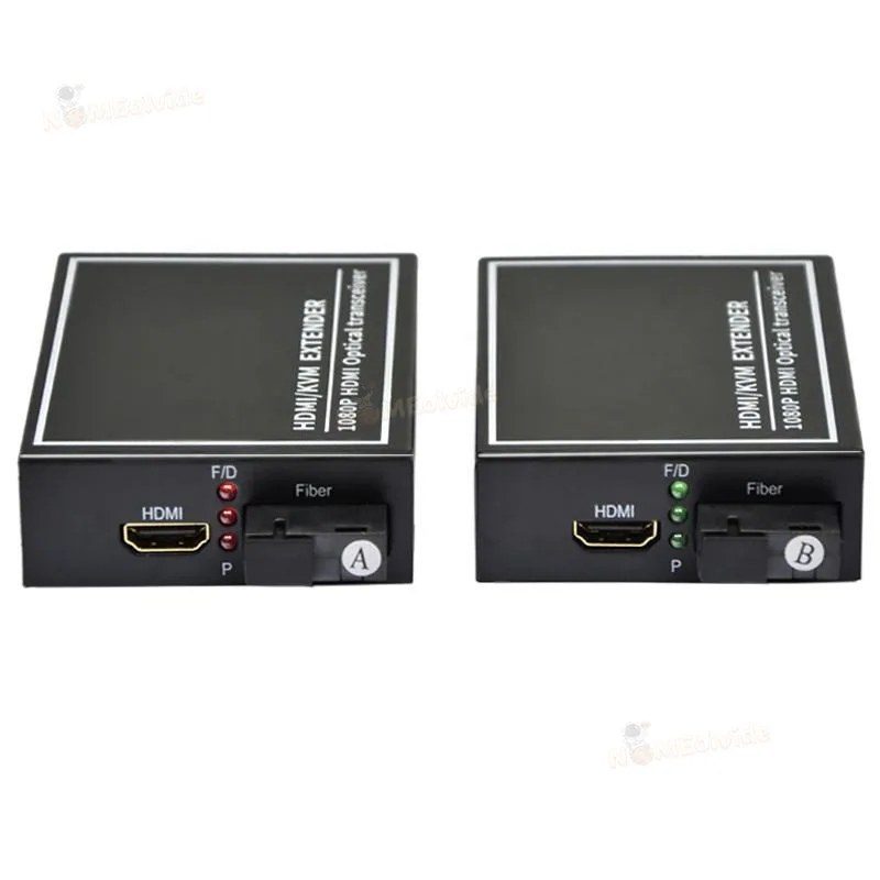 HDMI Optical KVM with USB Mouse Keyboard Audio Video HD 1080P Resolution Fiber Optic Extender HD  Transmit 20km SC port