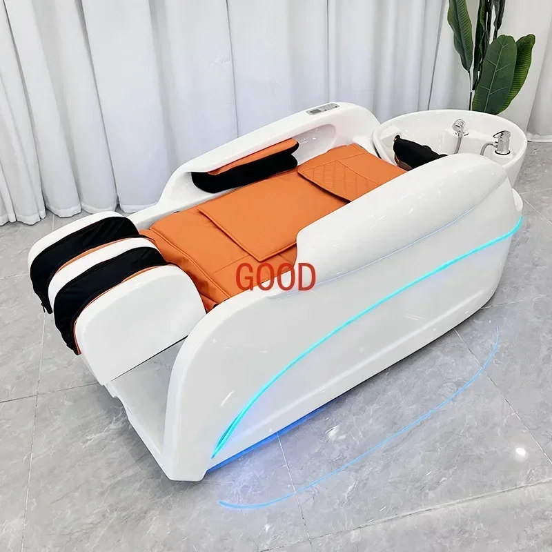 Automatic intelligent electric massage shampoo bed barber shop