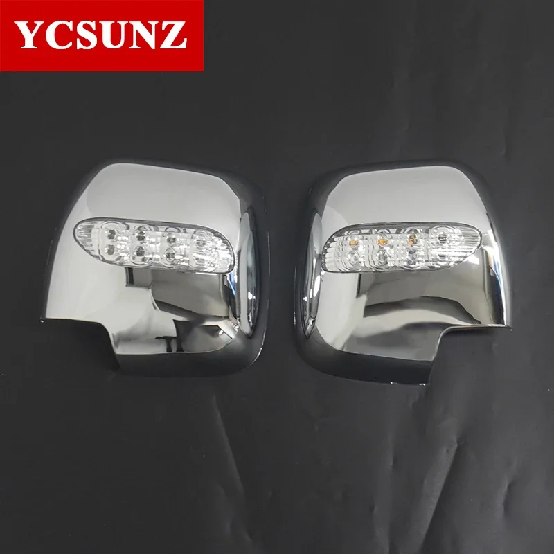 ABS Side Mirror Cover With Led Lights For Toyota Hiace Commuter 2005 2006 2007 2008 2009 2010-2018 Car Exterior Accessories