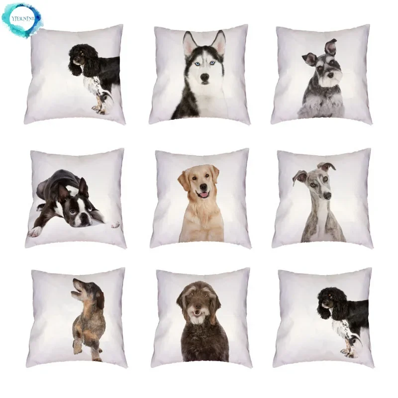 

Декоративная наволочка из полиэстера борзая, наволочка для сибирских собак хаски, наволочка с животными для домашнего декора 45X45 см