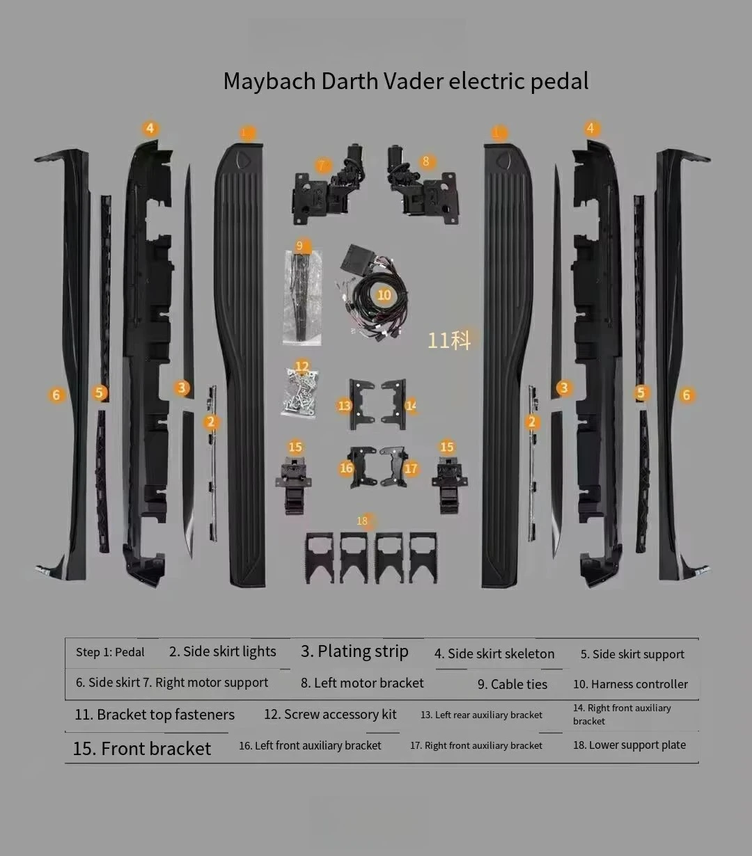 

Electric pedals for GL450 to GLS cars