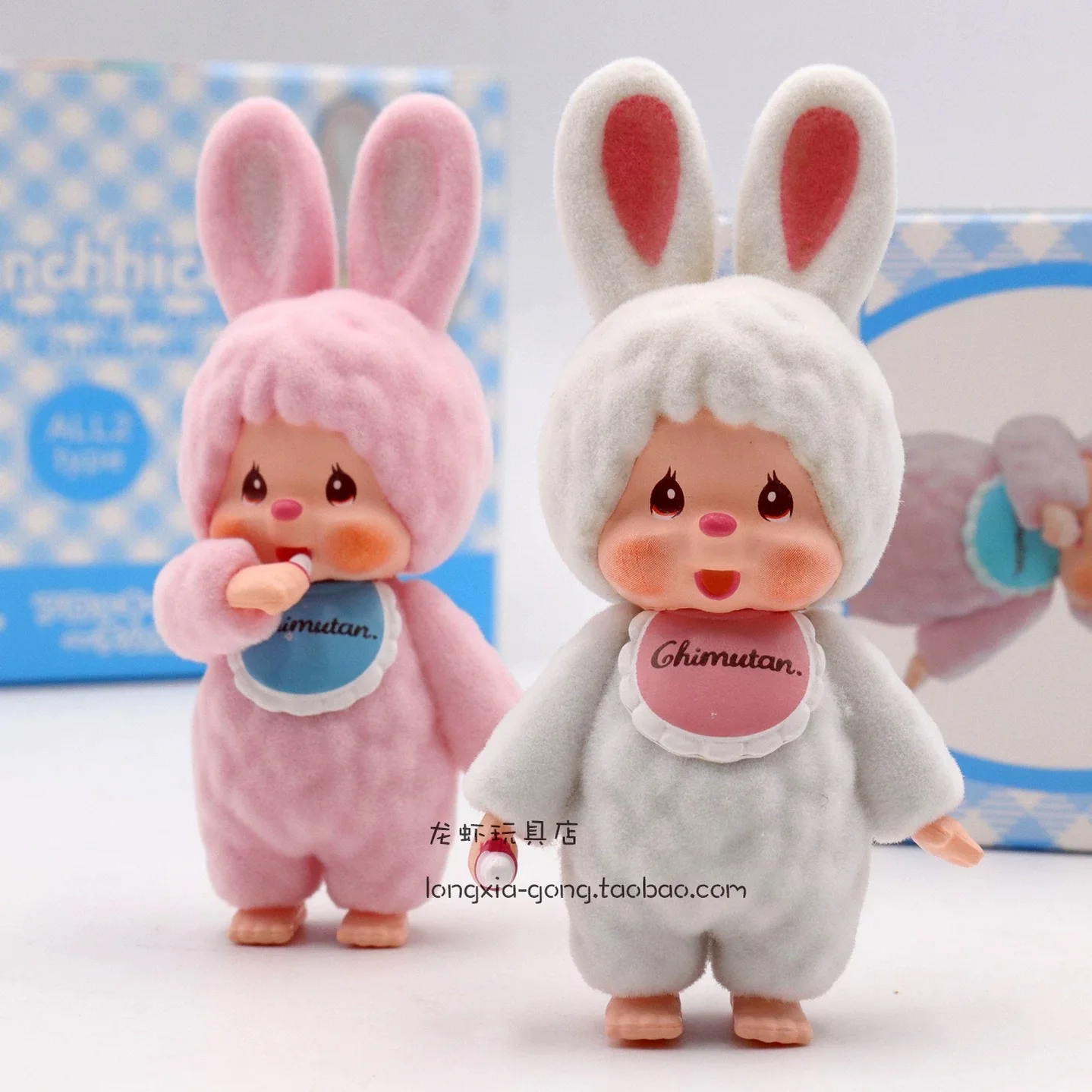 In Stock Monchichi Couple Stand Cute Fashionable Flocking Doll Mystery Box Model Statue Birthday Fans Christmas Gifts Toy