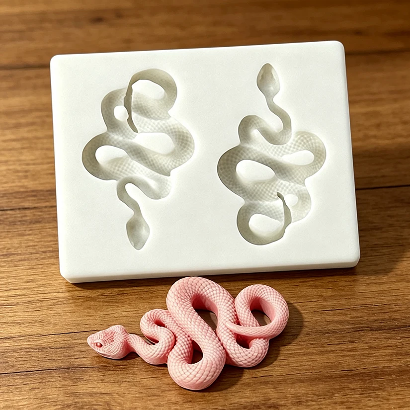 Snake Silicone Sugarcraft Mold Chocolate Cupcake Baking Mould Fondant Cake Decorating Tools