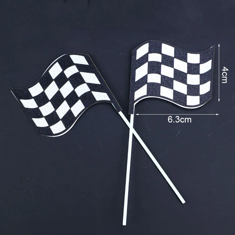 مجموعة واحدة من زينة كعكة عيد الميلاد لسيارة السباق باللون الأحمر والأصفر والأزرق وكرات الكيك لسباق السيارات وأعياد الميلاد للأولاد والبنات وديكور استحمام الطفل