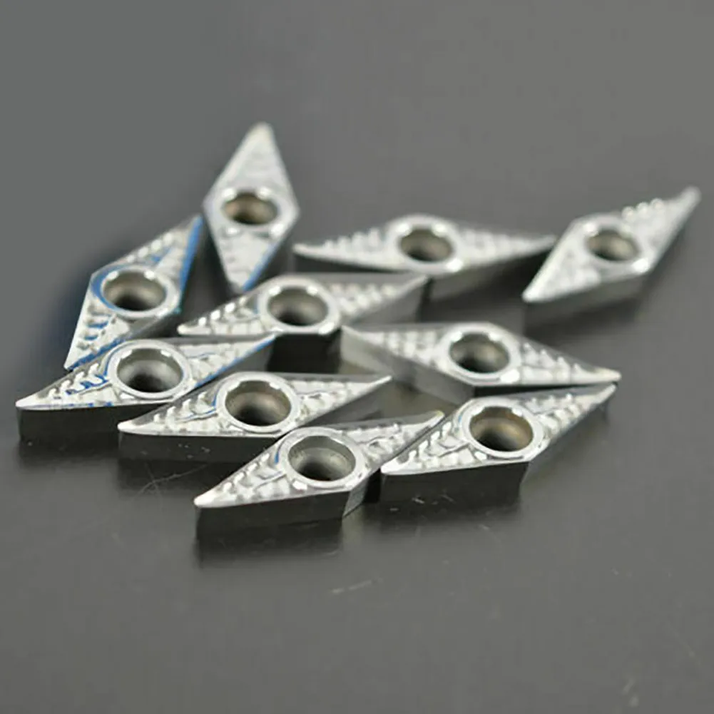 Indexable Inserts Cnc Carbide Blades 10 Pieces VCGT110308-AK H0 Cutting Tool Kit Metal Metalwork Tool Replacement
