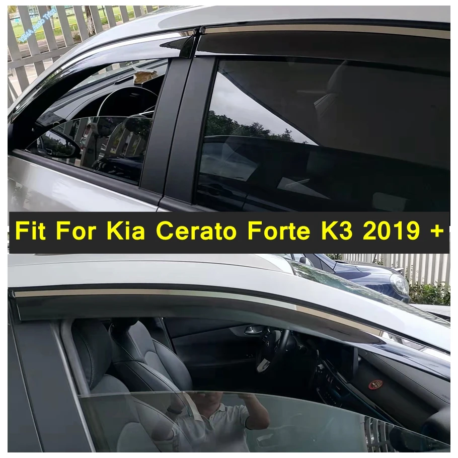 

For Kia Cerato Forte K3 2019 - 2023 Window Wind Visor Moulding Awnings Shield Vent Shade Automotive Parts Exterior Accessories