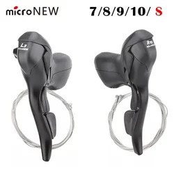 MicroNEW Road Bike Dual Lever 2x10 Speed 3x10 Shifter 7 8 9 10 Speed Shifter Bike Shifter Kit for Shimano