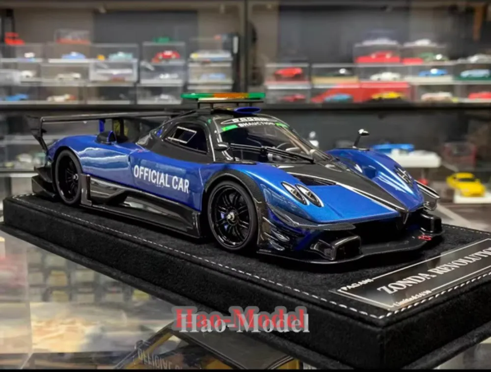 

HH 1/18 Pagani Zonda R Safety Model Car painting Resin Diecast Gifts Blue carbon