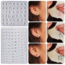 Earring Stud Resin Silicone Molds UV Resin Charms Casting Mould Tiny Jewelry Mold for DIY Mini Jewelry Craft Making