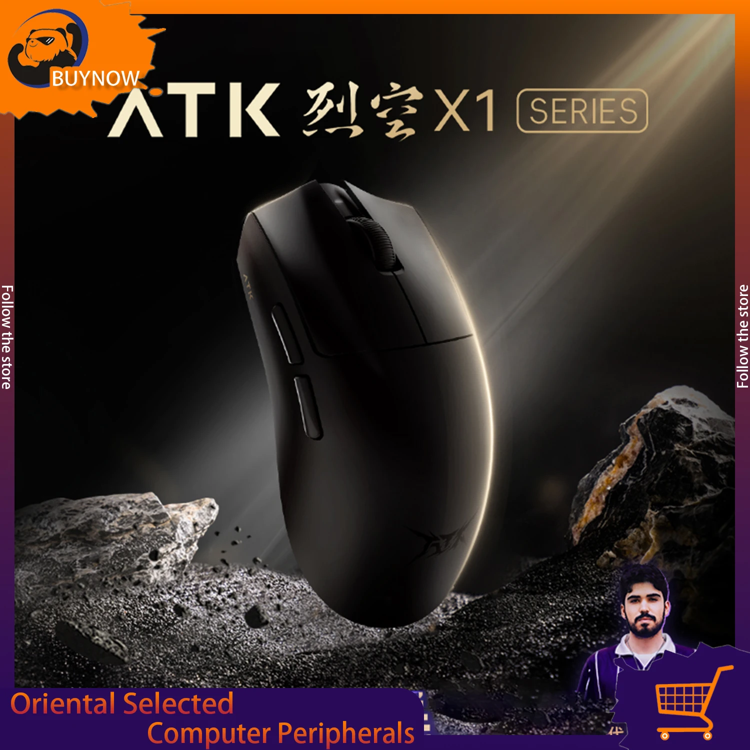 ATK Blazing Sky X1 Maus Gamer Wireless 3Mode 8K Low Latency Leichte FPS Liekong E-Sports Gaming Maus