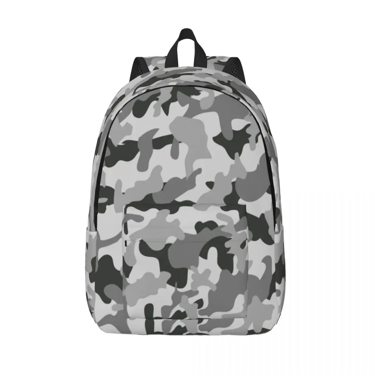 Camouflage Militarys Grey Pattern Backpack Middle High College School Student Armys Camo Bookbag Teens Daypack Outdoor