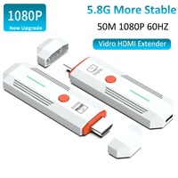 5.8G 1080P 50M Wireless HDMI-Compatible Video Transmitter Receiver Extender Display Screen Adapter Dongle For TV Projector PC