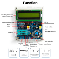 DC5V High Precision Digital Inductance and Capacitance Measuring Instrument LCD Frequency Meter with USB Data Cable DIY Kits