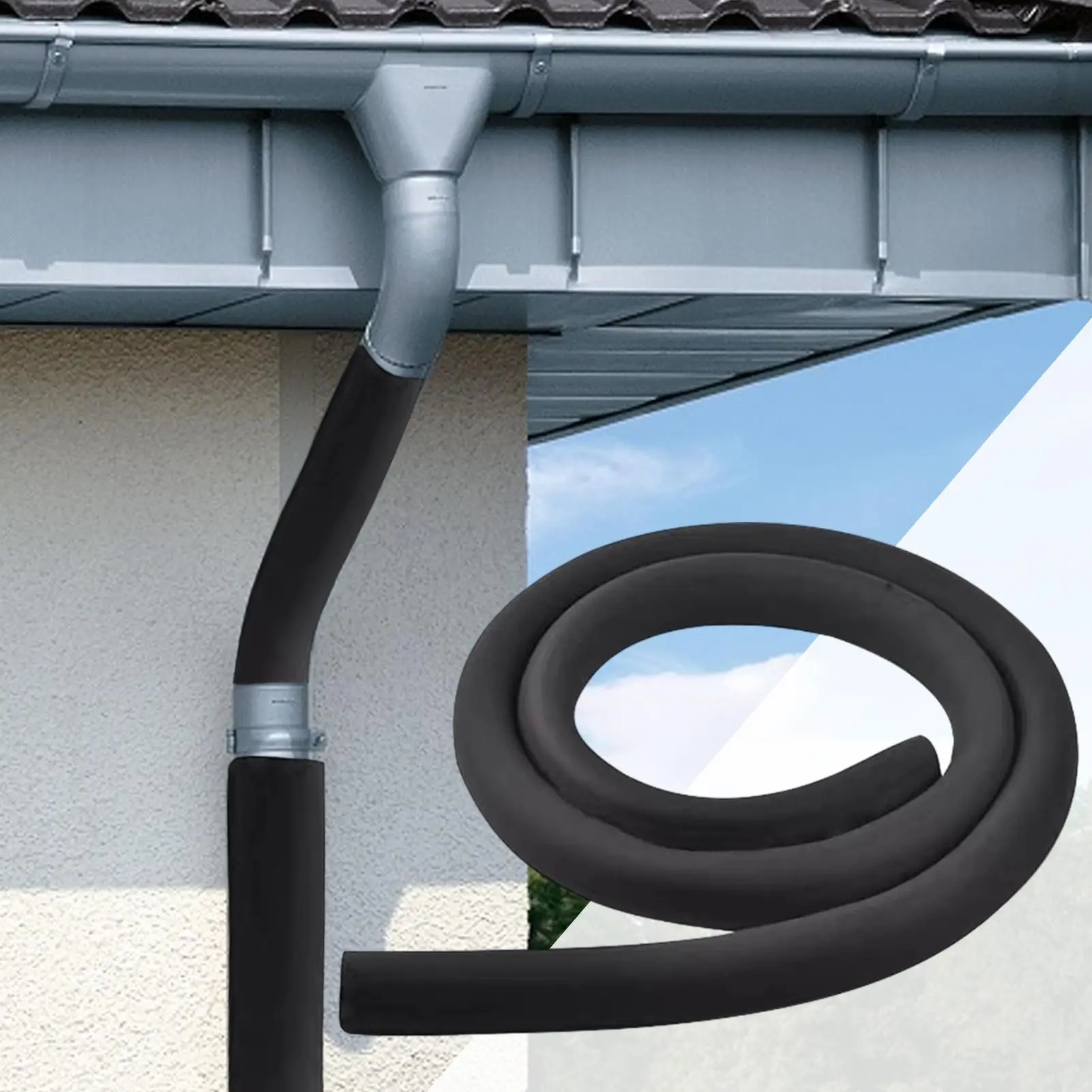 Thermal Insulation Pipe Sponge Foam Rubber Tube Air Conditioning Outer Tubes Solar Water Heater Water Pipe Sleeve freeze-proof