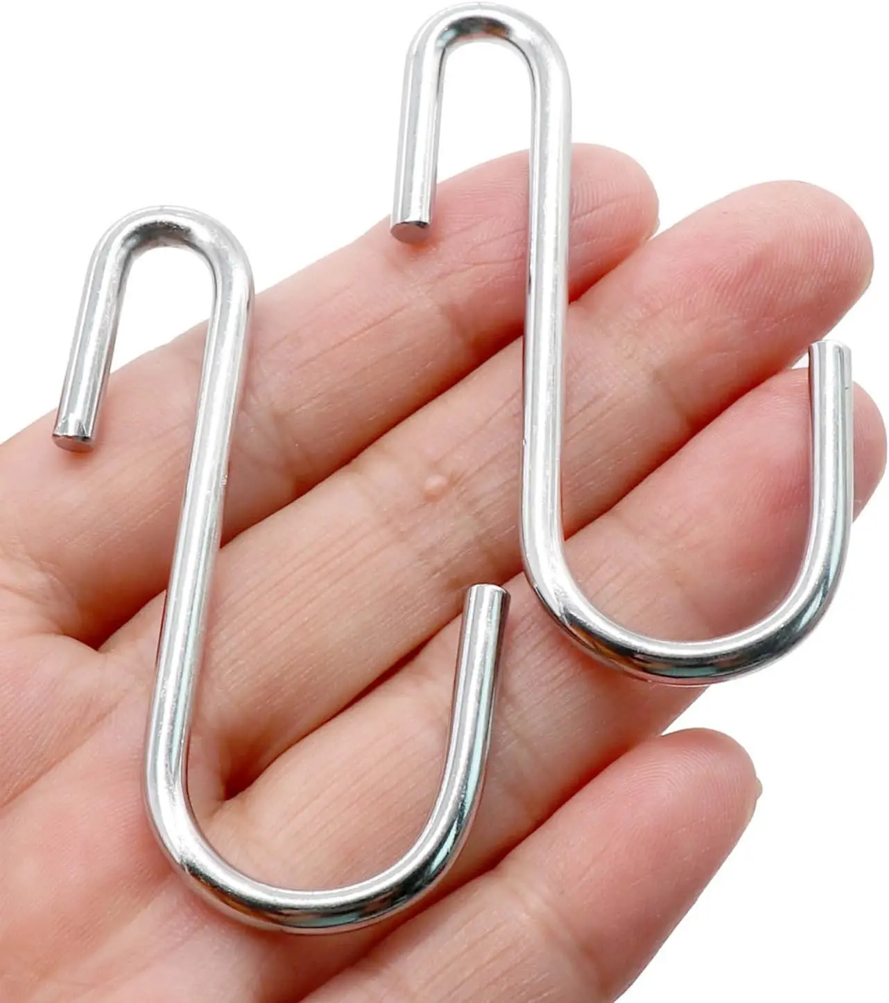30 Pack 2.4 inches Heavy Duty S Hooks for Hanging, Pot Holder Wire Shelves Rack Hooks for Hanging, S Shaped Hanger Metal Hooks
