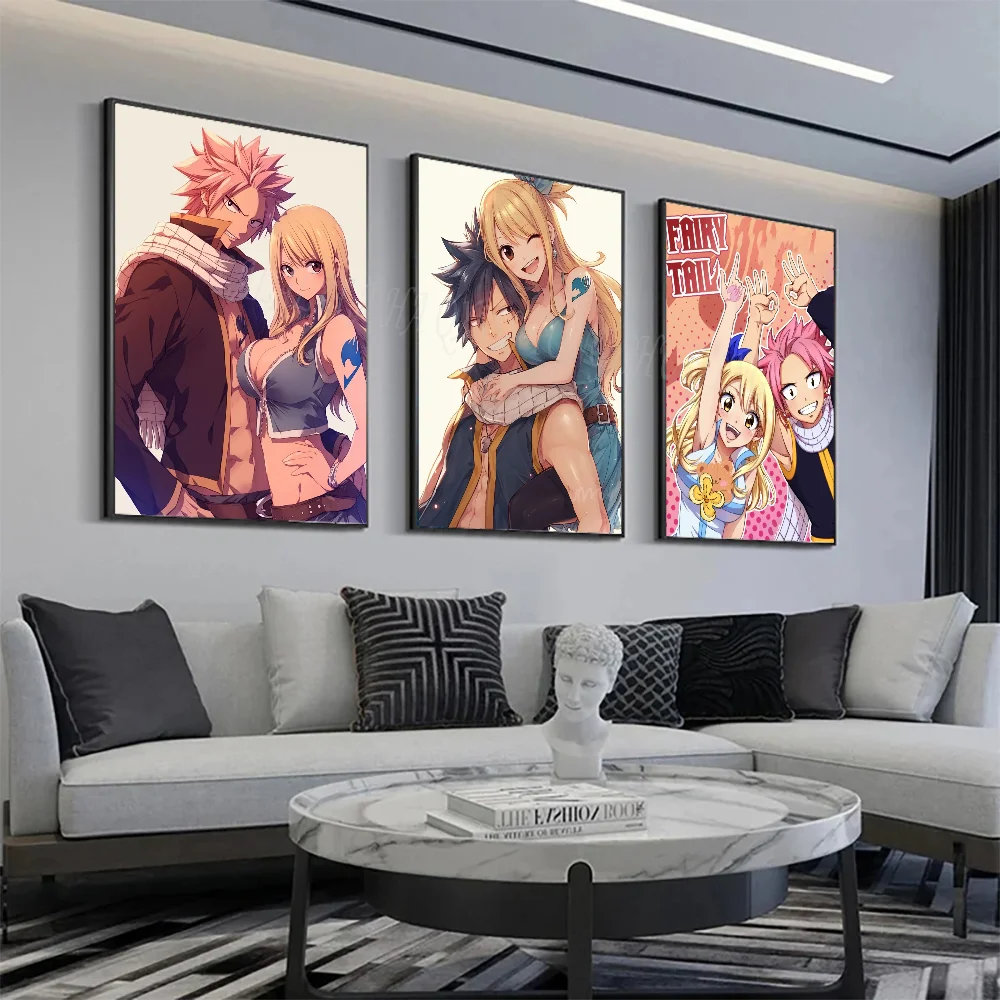 1pc Naz And Lucy Animation Fairy Tail Poster Poster Art Print Bar Living Room Furniture Decor