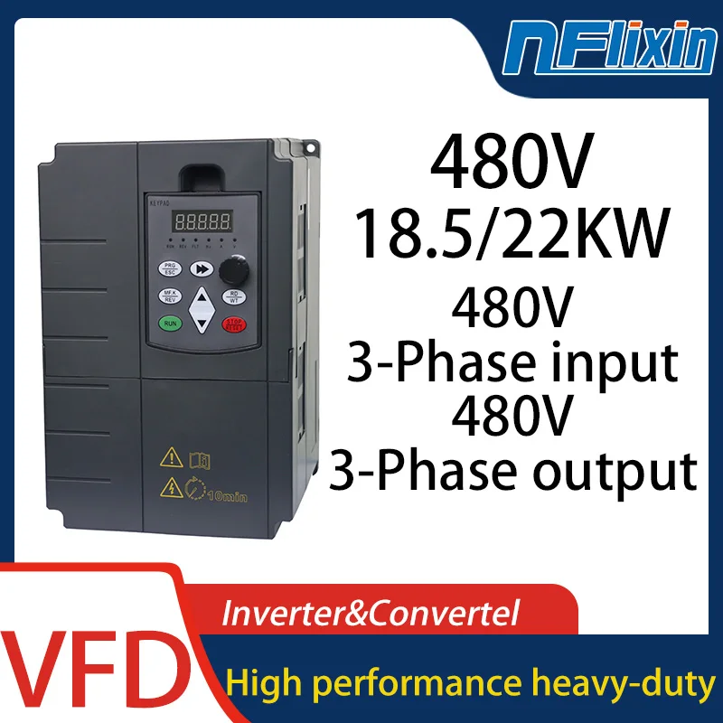 VFD 3P input to 3P output Inverter 480V Frequency Inverter 18.5/22/30/37/45/55KW Frequency Converter Variable Frequency Drive