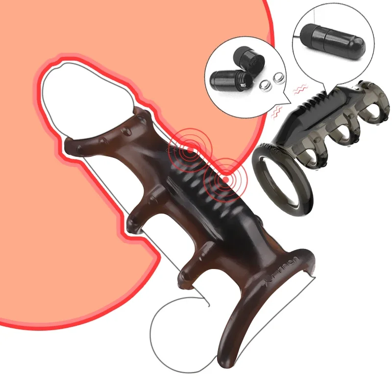 Penis Vibrating Ring Lasting Enlarge Cock Stimulate Massage Clitoris Anal Bondage Rings Sex Toys For Woman Men G Spot Vibator