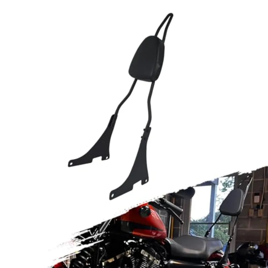 

Detachable Rear Sissy Bar Backrest with PU Leather Passenger Cushion Pad for Motorcycle Harley Sportster XL883 XL1200 48 SuperL