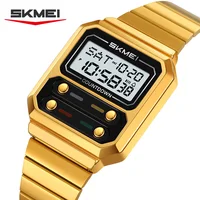 SKMEI 2448 reloj Retro electrónico Digital deportivo con alarma de tiempo de lujo para mujer reloj de pulsera cronógrafo resistente al agua zegarek męski