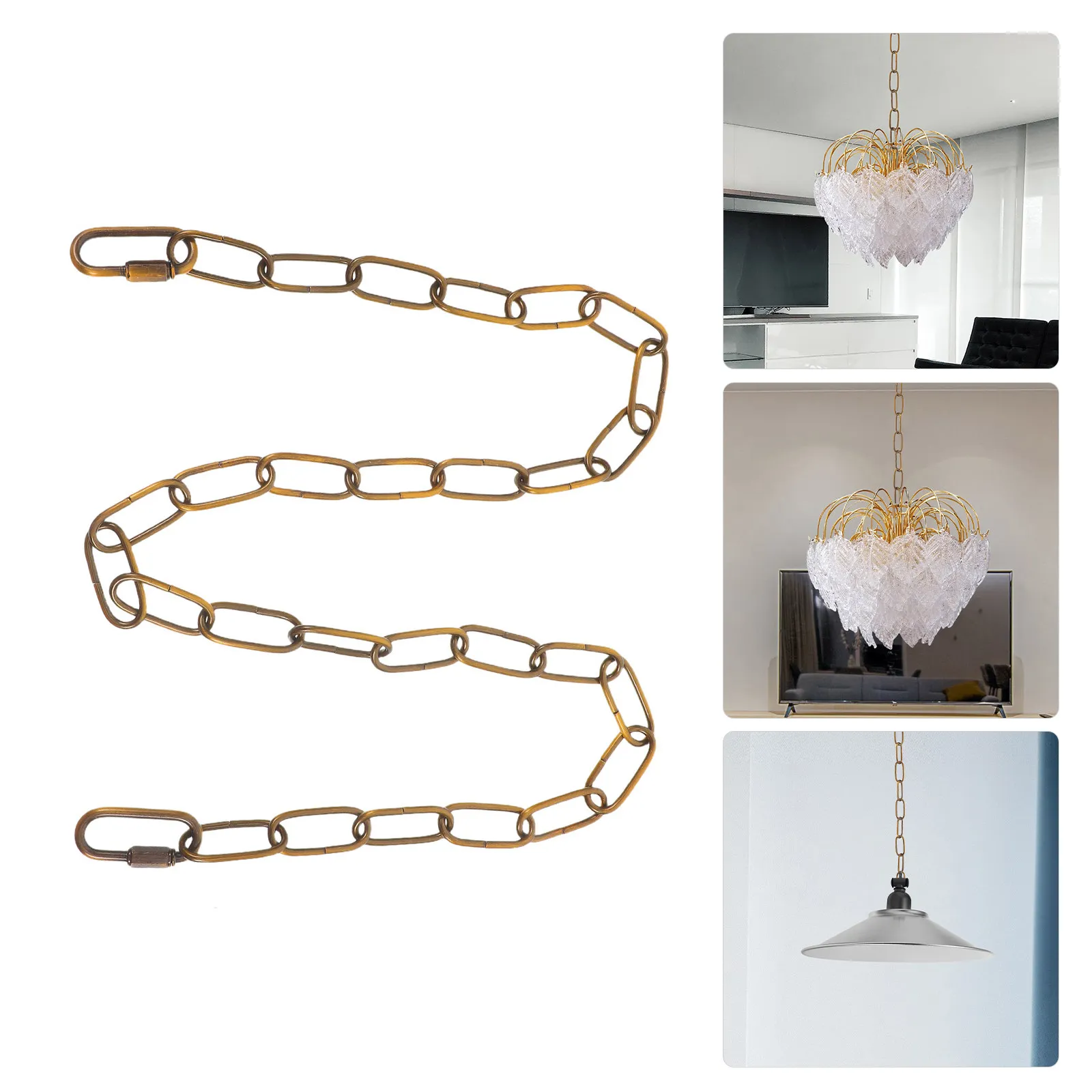 Pendant Light Fixture Chain Lighting Hanging Extension 74.41 189Cm Heavy Duty Iron Chain for Chandelier Plants Water Crystal