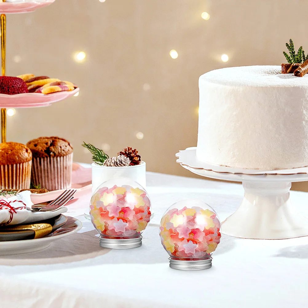 

5Pcs Clear Plastic Snow Globe Candy Bottles 150ml DIY Craft Wedding Favor Holiday Decorations Clear Plastic Bottles