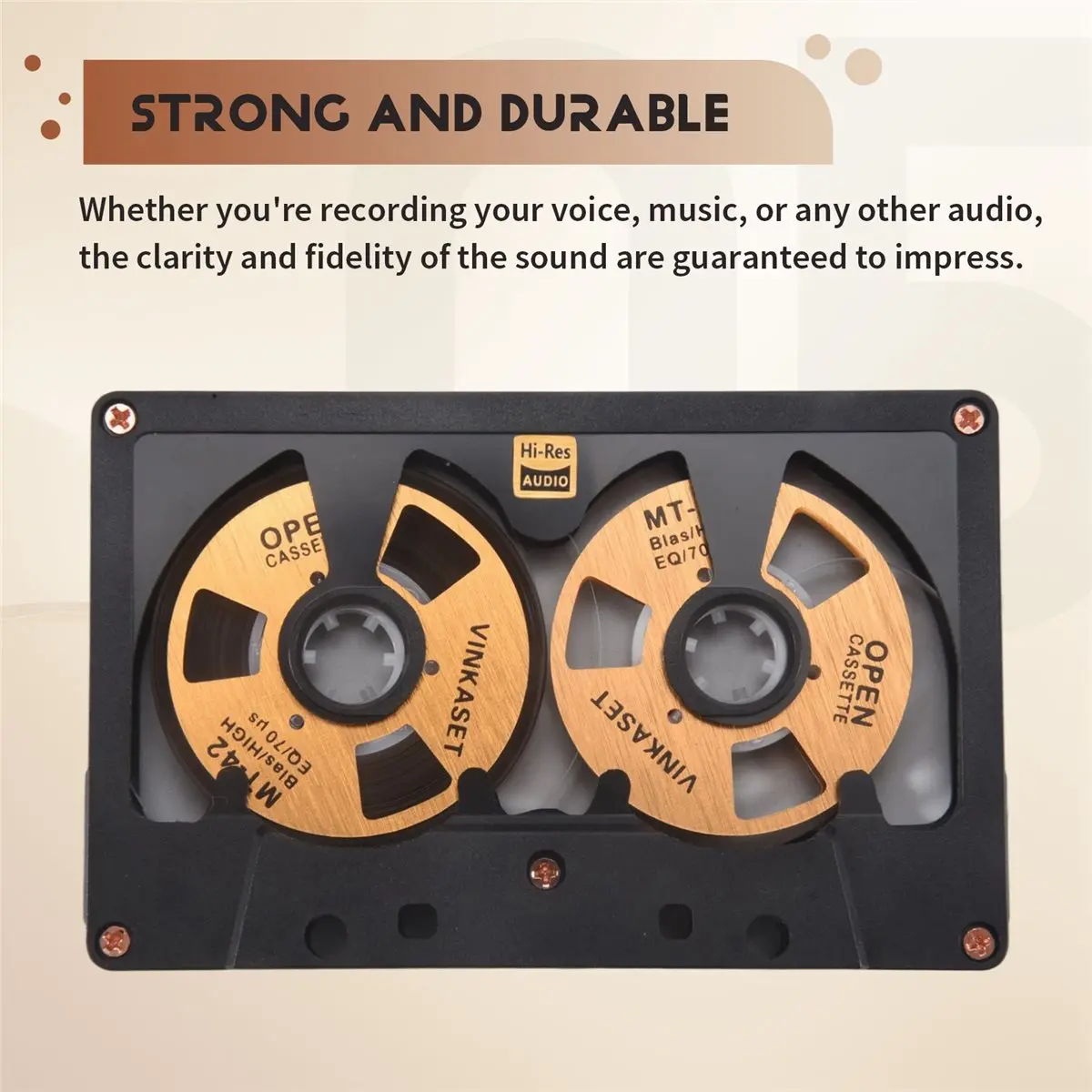 【THANKSGIVING DAY】 Cassette Audio Reel to Reel Cassette 50 Minute Blank Tape Double Sided Metal Reel Hollow Case Self-Made