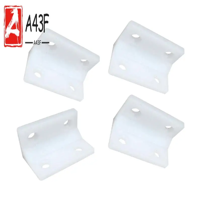 

A43F-100Pcs Four-Hole Corner Bracket Cabinet Shelf Support Plastic Bracket Heavy-Duty L-Shaped Furniture Connector