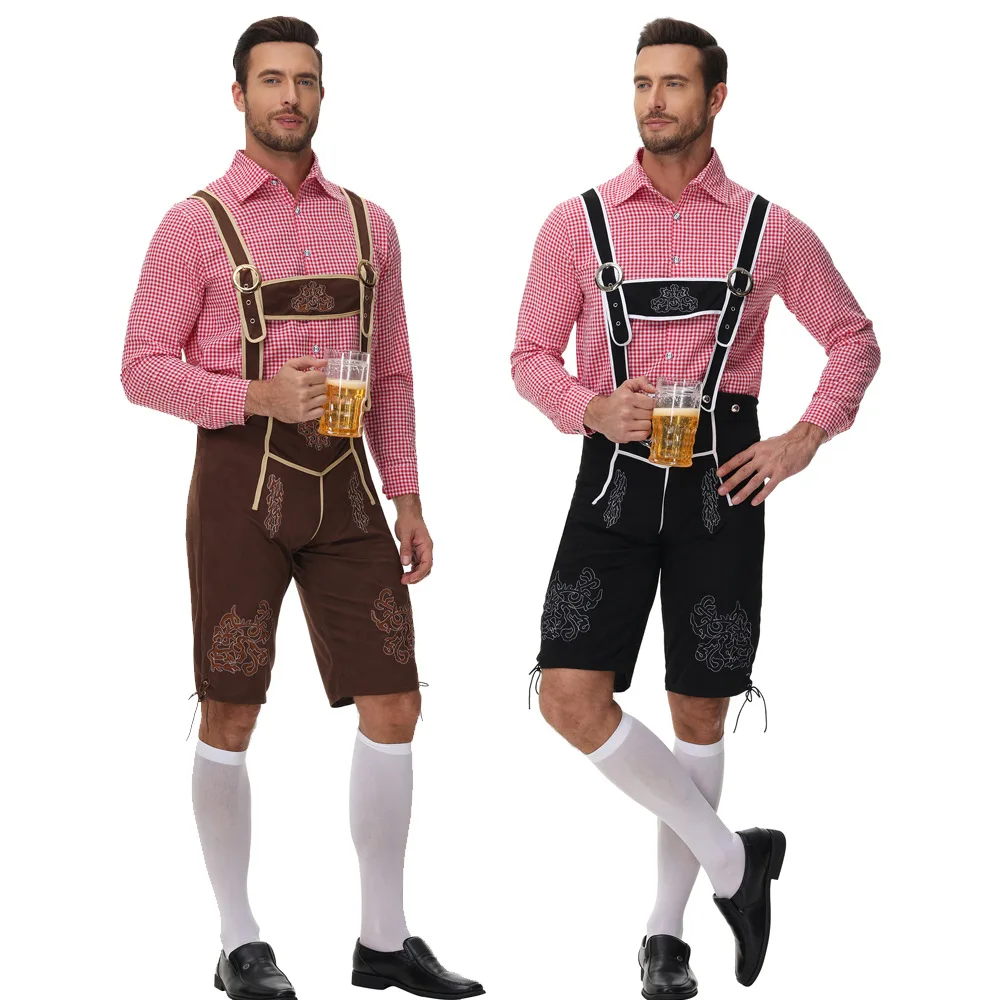 

Мужской комбинезон Mh Beer Festival, костюм для выступления на сцене, Хэллоуин, бар, брюки для взрослых, подтяжки