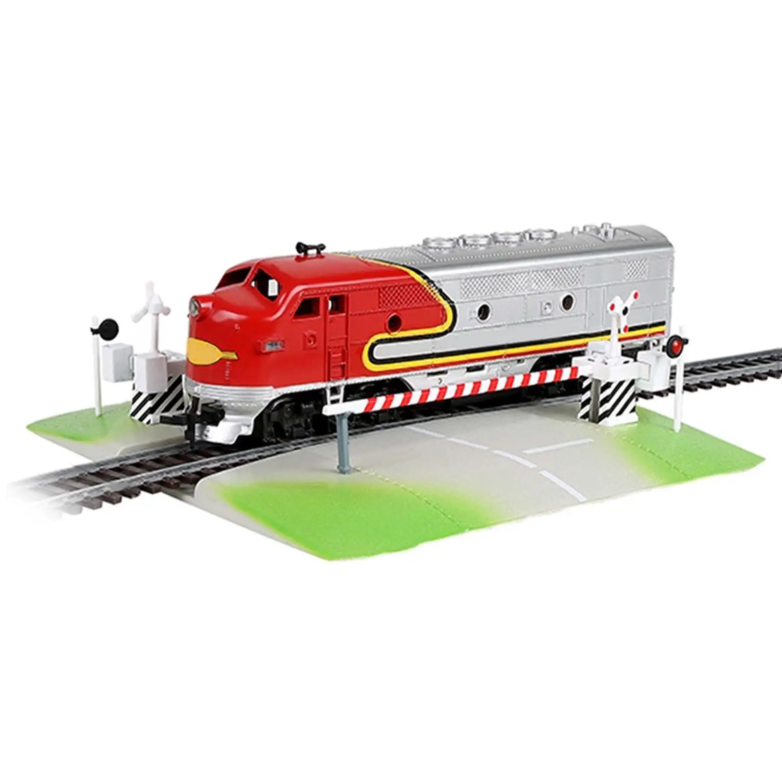 

HO Scale Track 1/87 Scenery Accessories Miniature for DIY Lifting Barriers Straight and Curved Road Crossing Railroad Parts