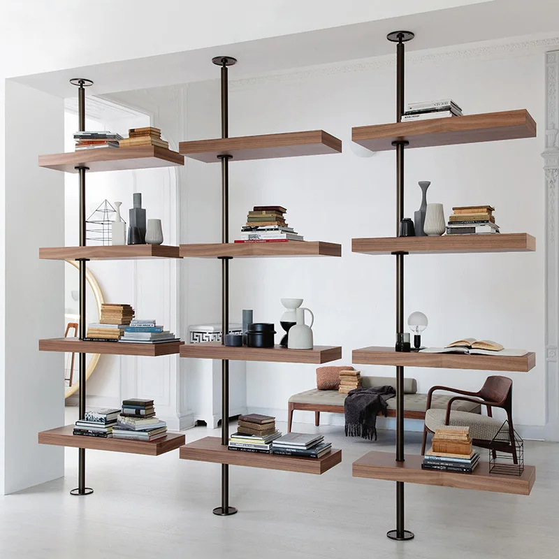 Nordic bookshelf wall mounted multi-layer display design, hanging space saving shelf