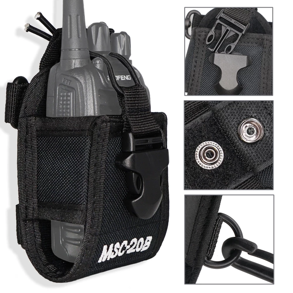 

MSC-20B Walkie Talkie Bag Nylon Holster Carry Case for Baofeng UV5R UV82 bf888S UV-9R Plus UV-B2 TYT Motorola KENWOOD Ham Radio