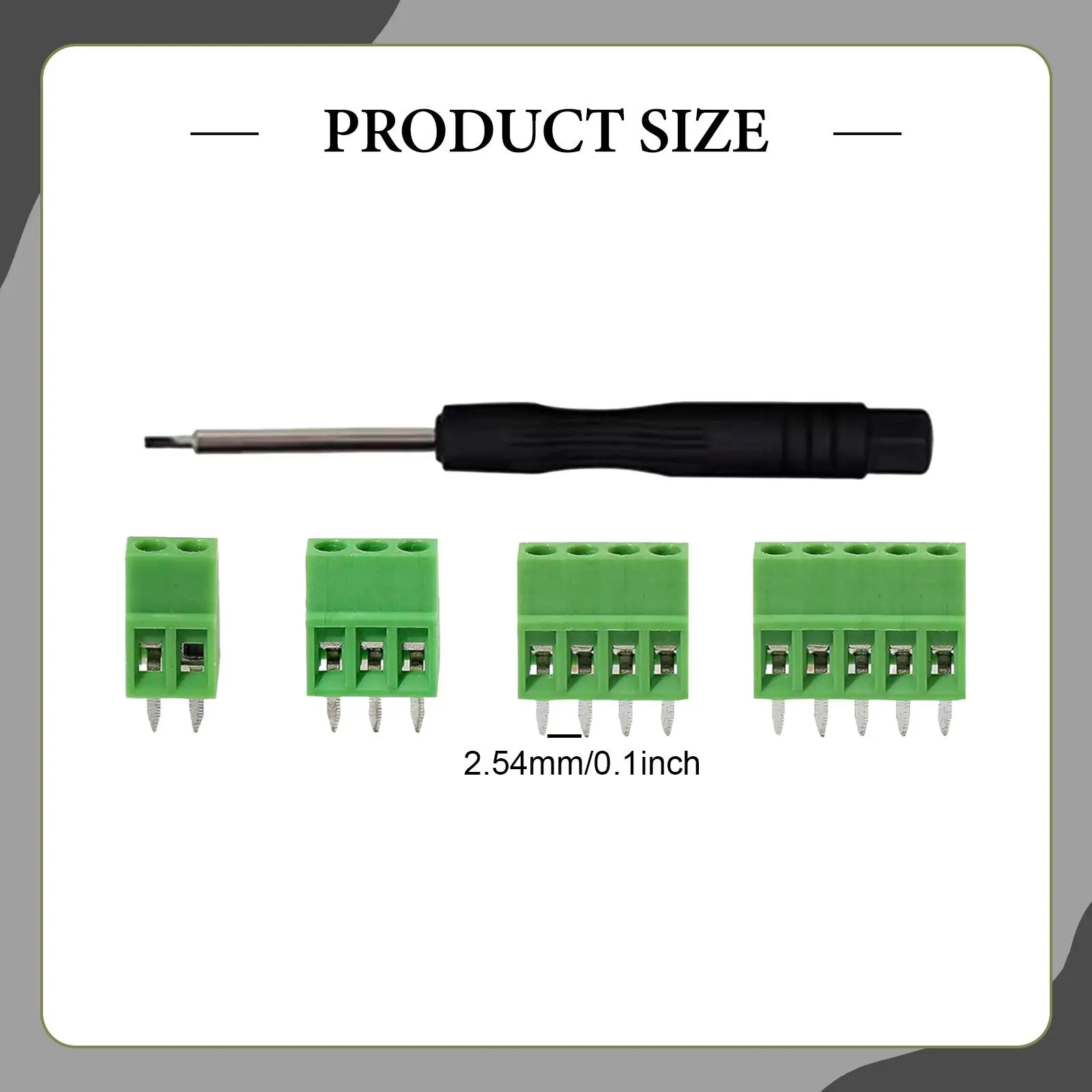 Mini Screw Terminal Block Connector 2.54mm PCB Mounting Kit for DIY Electronics and Wiring Adapters