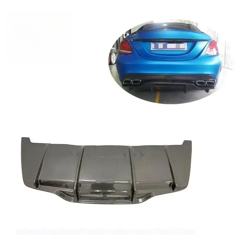 

Aerodynamic FORBenz C63 W205 PM Style Carbon Fiber Rear Bumper Diffuser Spoiler Lip