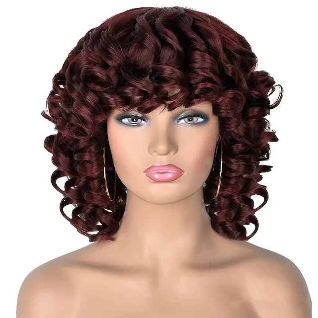 European and American Small Curly Hairstyle Design, Women's Niche Fashionable Wig, Short Style
