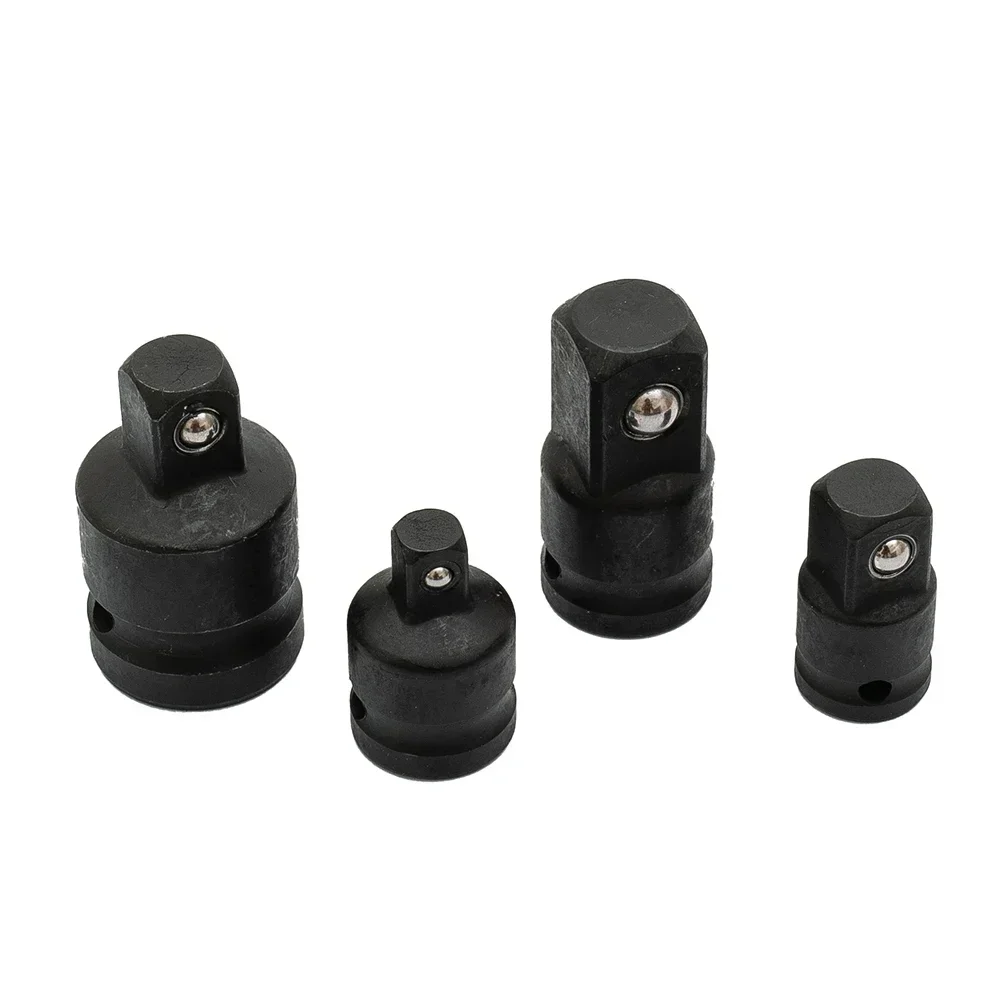 4 Pieces 1/4 3/8 1/2 Steel Air Impact- Adapter Converter Socket Connector Reducer Driver Pneumatic Gun- Sleeve Conversion