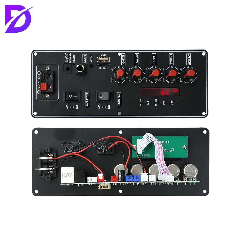 DC 12V MP3 Bluetooth Decoding Board Audio Amplifier Decoding Module Power 2 * 10W with Amplifier D150BT