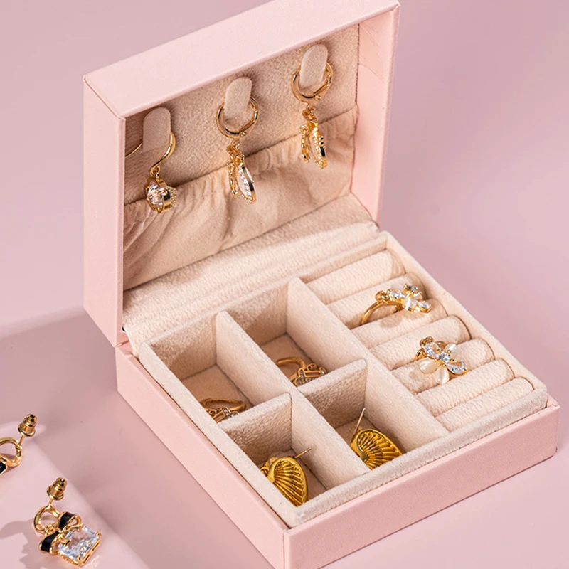 Packaging Stall General Display Hair Accessories Bracelet Silver Jewelry Collection Square PU Jewelry Box Packaging Box