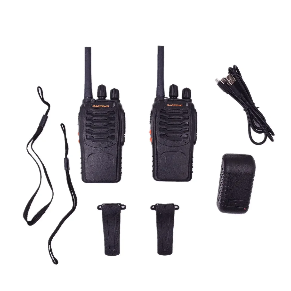 2 X BAOFENG 88E Walkie Talkies PMR446 UHF Band 16 Channels USB Charger FRS Radio License-free Camping Family Kids HAM Radios images - 6