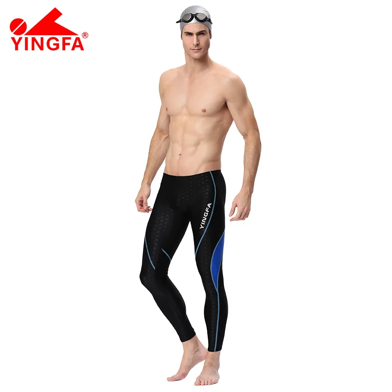 Yingfa Waterproof Racing Swimming Trunks Sharkskin Competitive Swimming Jammer Racing Full Leg Swim Pants