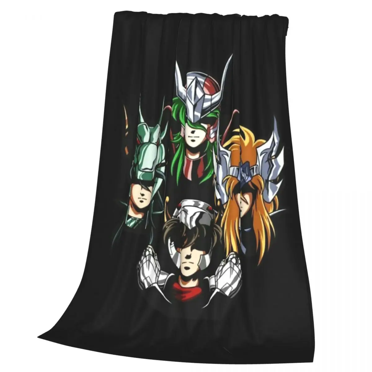 Knights Of The Zodiac Saint Seiya Anime Blankets Soft Warm Flannel Throw Blanket Plush for  Living room Picnic Travel Home Sofa